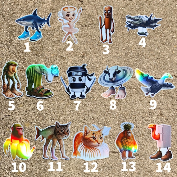 Italian Brainrot Holo Stickers | Multiple Options | Tralalero