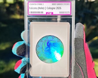 Carta olografica Falcons Cologne 2026 con classificazione / Carta con illustrazione personalizzata / Regalo per lui/lei / Lastra olografica