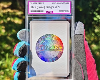 FalleN Holo Cologne 2026 Graded Card | Custom Illustration Card | Gift For Him/Her | Holographic Card Slab