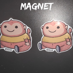 Magnet Sit Monkey Cute Animal Magnet | Fridge Magnet | Gift Ideas | Silly Animal Magnets