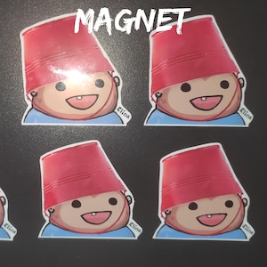 Magnet Bucket Monkey Cute Animal Magnet | Fridge Magnet | Gift Ideas | Silly Animal Magnets