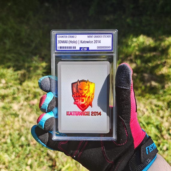 3DMAX Holo Katowice 2014 Graded Card | Custom Illustration Card | Gift For Him/Her | Holographic Card Slab