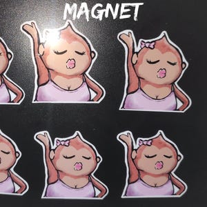Magnet Slay Monkey Cute Animal Magnet | Fridge Magnet | Gift Ideas | Silly Animal Magnets