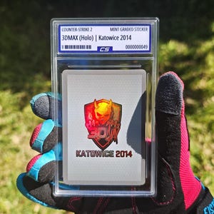 Pu&ograve; includere: Un adesivo di Counter-Strike 2 di grado menta, con un design 3DMAX (Holo) di Katowice 2014. L'adesivo &egrave; racchiuso in una custodia protettiva trasparente. L'adesivo presenta un logo diabolico rosso, arancione e giallo con la scritta "KATOWICE 2014".
