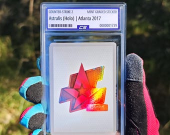 Astralis Holo Atlanta 2017 Graded Card | Custom Illustration Card | Gift For Him/Her | Holographic Card Slab