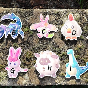 Palworld Stickers Holo Dots Effect Cute Vinyl Waterproof Multiple Different Options Sticker Set