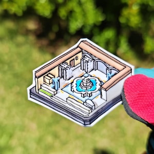 Pegatina de diorama Inferno de CS:GO, CS:GO, Counter-Strike y CS:2 (efecto foil)