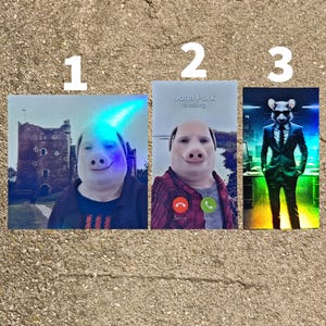 John Pork, John Pork is Calling, Tim Cheese Stickers, Meme Stickers, Gen Z Meme, Funny Meme, Vinyl Decal, Funny Meme Gift, Holographic