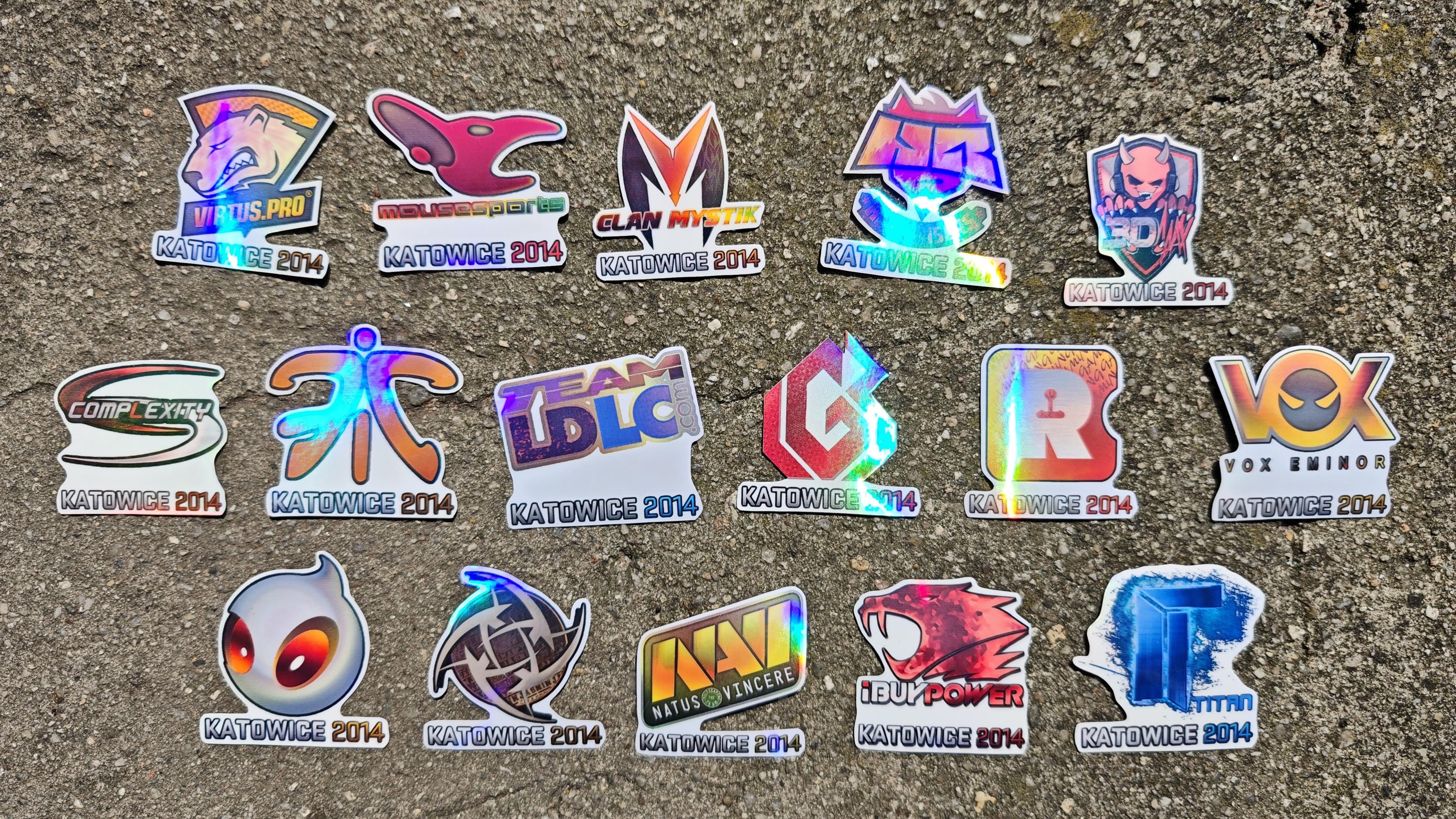 Katowice 2014 Holo Sticker Set CSGO CS Counter Strike CS2 (holo Effect ...