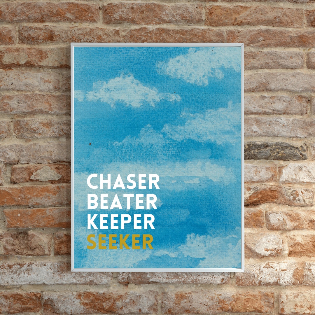 Quidditch Positions DIGITAL PRINT, Chaser Beater Keeper Seeker, Wizard