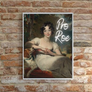 Pro Roe Fine Art DIGITAL PRINT, Feminist Digital Print, Feminist Poster, Neon Fine Art Print, Feminist Classical Painting