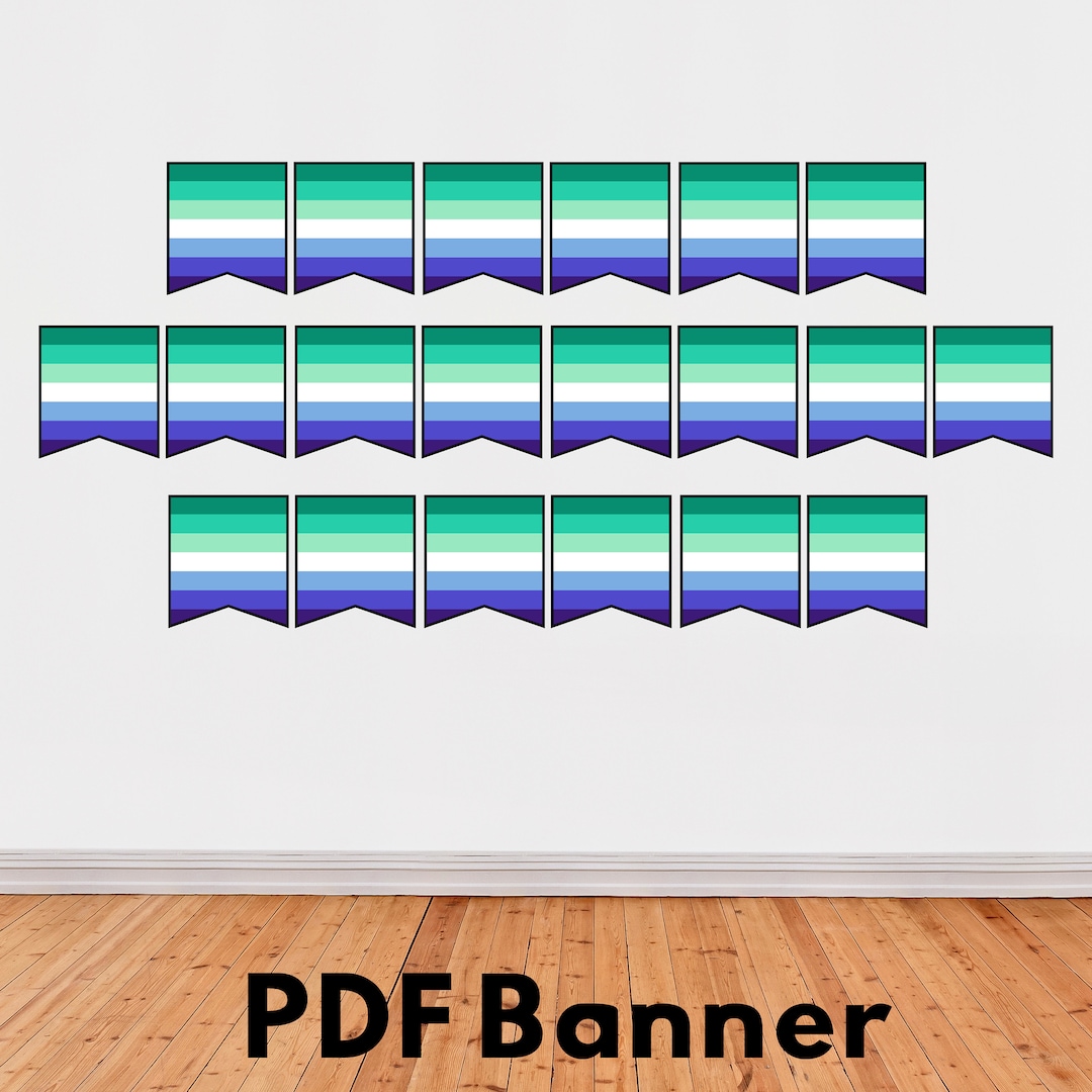Gay Pride Flags Printable PDF Pride Month Banner, Printable Pride Party Decor, Pride Decorations ...