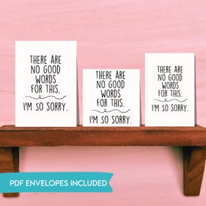 Hier zijn geen goede woorden voor, het spijt me afdrukbare kaart, digitale pdf, beterschapskaart, het spijt me wenskaart, Sympathy Love Card