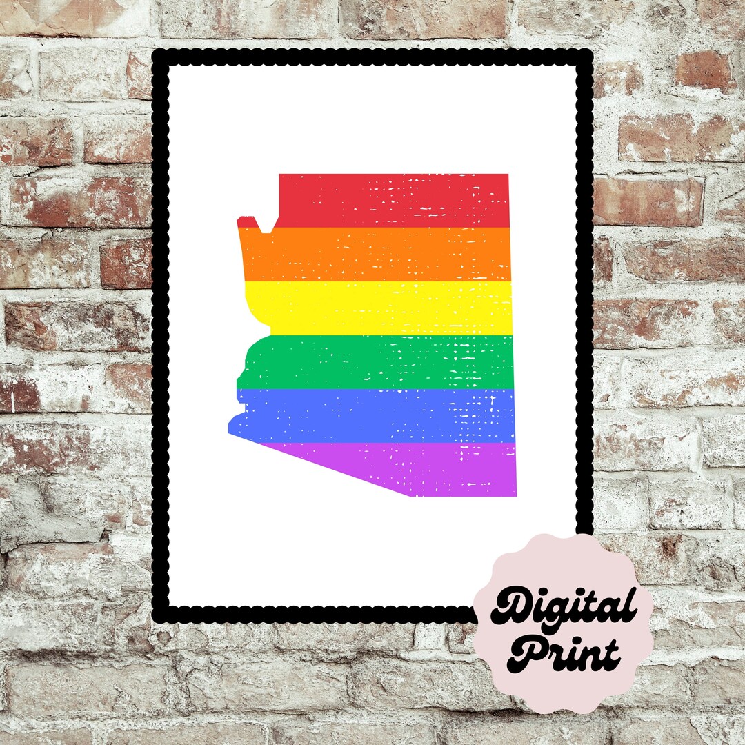 Arizona Pride Flag DIGITAL PRINT, Rainbow Digital Print, Pride Poster