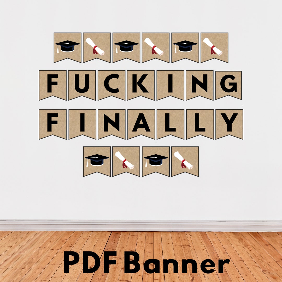 Finally Graduation Sticker Finally Graduation Banner, Printable Pride Month Decor (PDF) - Etsy