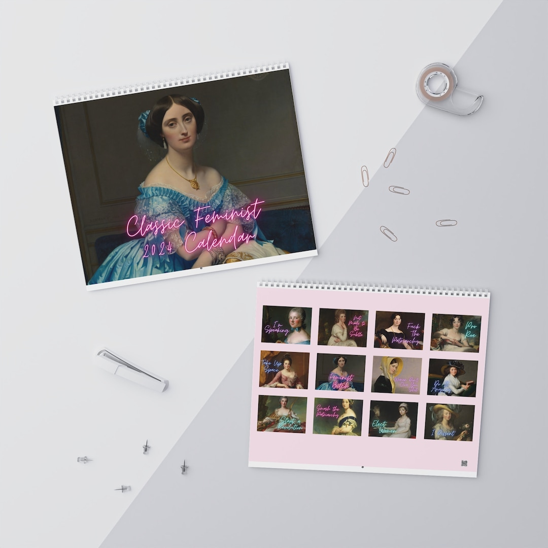 Classic Feminist 2025 Wall Calendar, FREE SHIPPING, Feminist Calendar