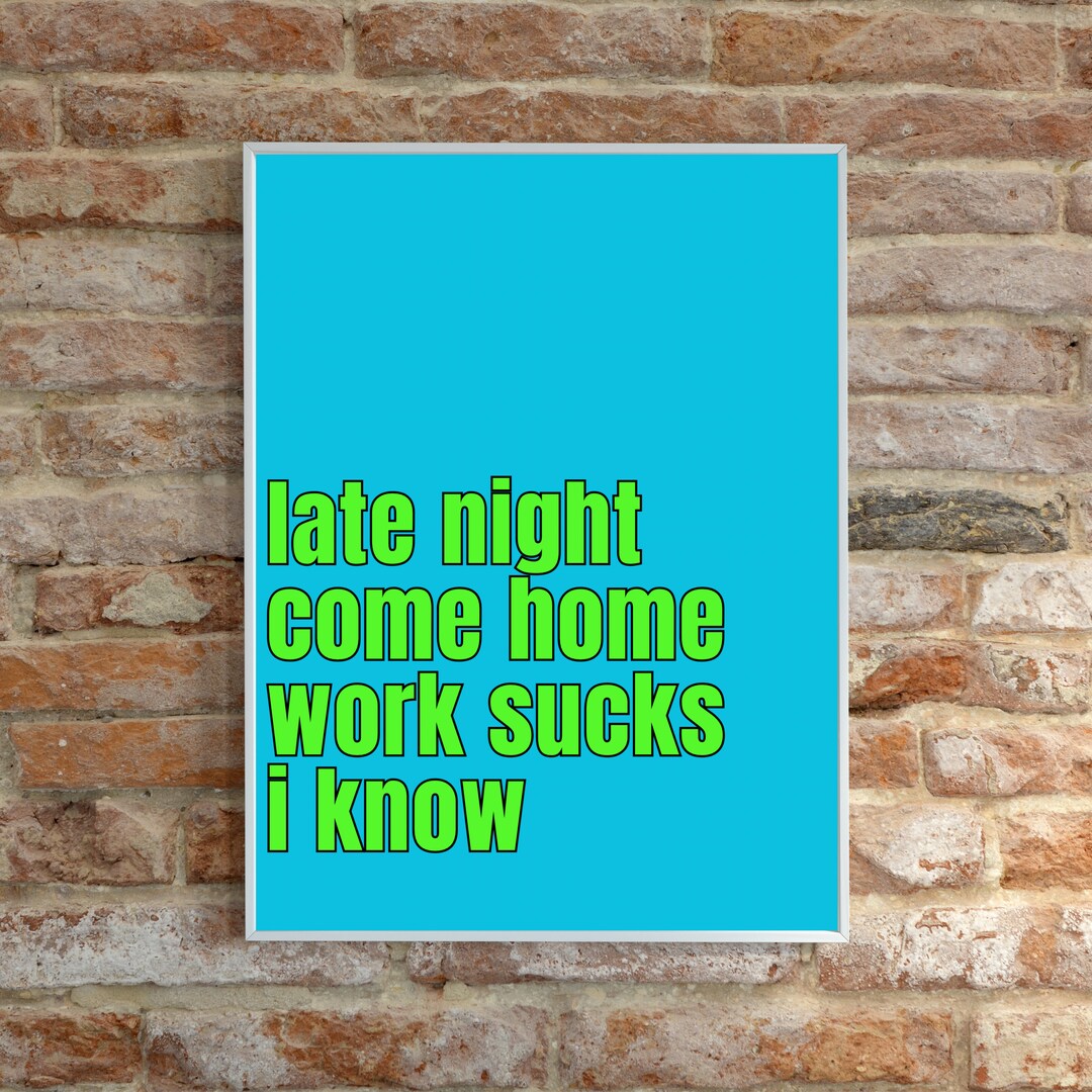 Blink Work Sucks I Know DIGITAL PRINT Blink 182 Inspired - Etsy
