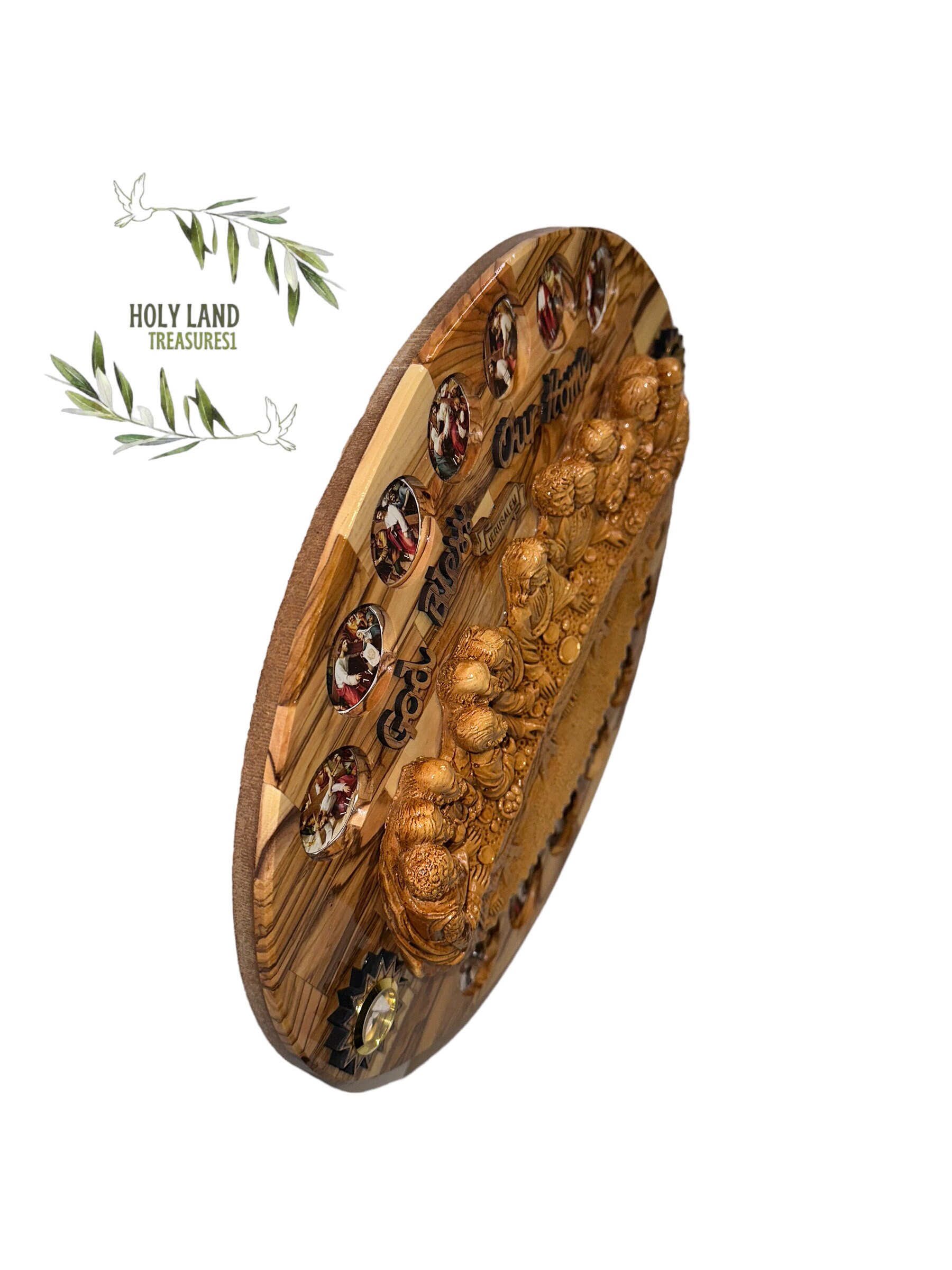 Olive Wood Last Supper Wall Plaque, Holy Land Decor - Etsy