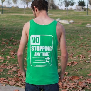 Running Tank top/Moisture wicking/training tank top /marathon tank top/half marathon tank top/5k tank/green/Endurance Race/Jogging/FUN RUN