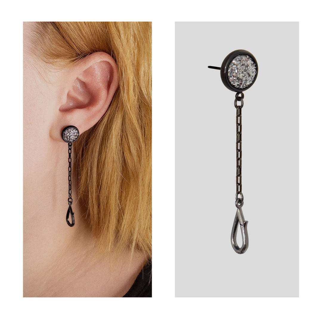 Moonlit Metal Hush Holders loop Earplug Holder Earrings Etsy