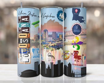 Louisiana Travel Tumbler, French Quarter Souvenir, 20oz