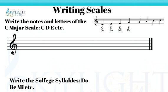 Writing Scales in C & F With Solfeggio - Etsy