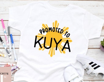 Promoted to Kuya Shirt. Promoted to Big Brother Shirt. Pregnancy Announcement Shirt. Pregnancy Reveal. Big Brother Announcement Shirt.