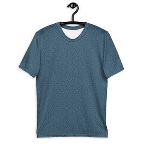 Blue Psychedelic Pattern Men&#39;s Short Sleeve Shirt