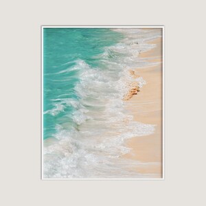 Ocean Wave Print – Bermuda Coastal Photography, Tropical Wall Art, Beach Minimalist Decor, Digital Download, Sea Foam Print