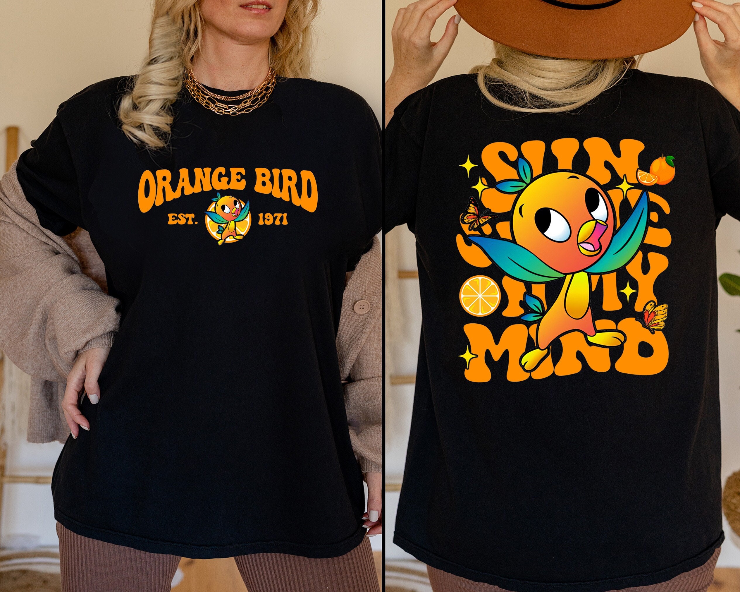 Disney Orange Bird Shirt, Disney Bird T-Shirt, Beach T-Shirt, Summer Vacation Shirt, Flower and Garden Festival 2024 Shirt