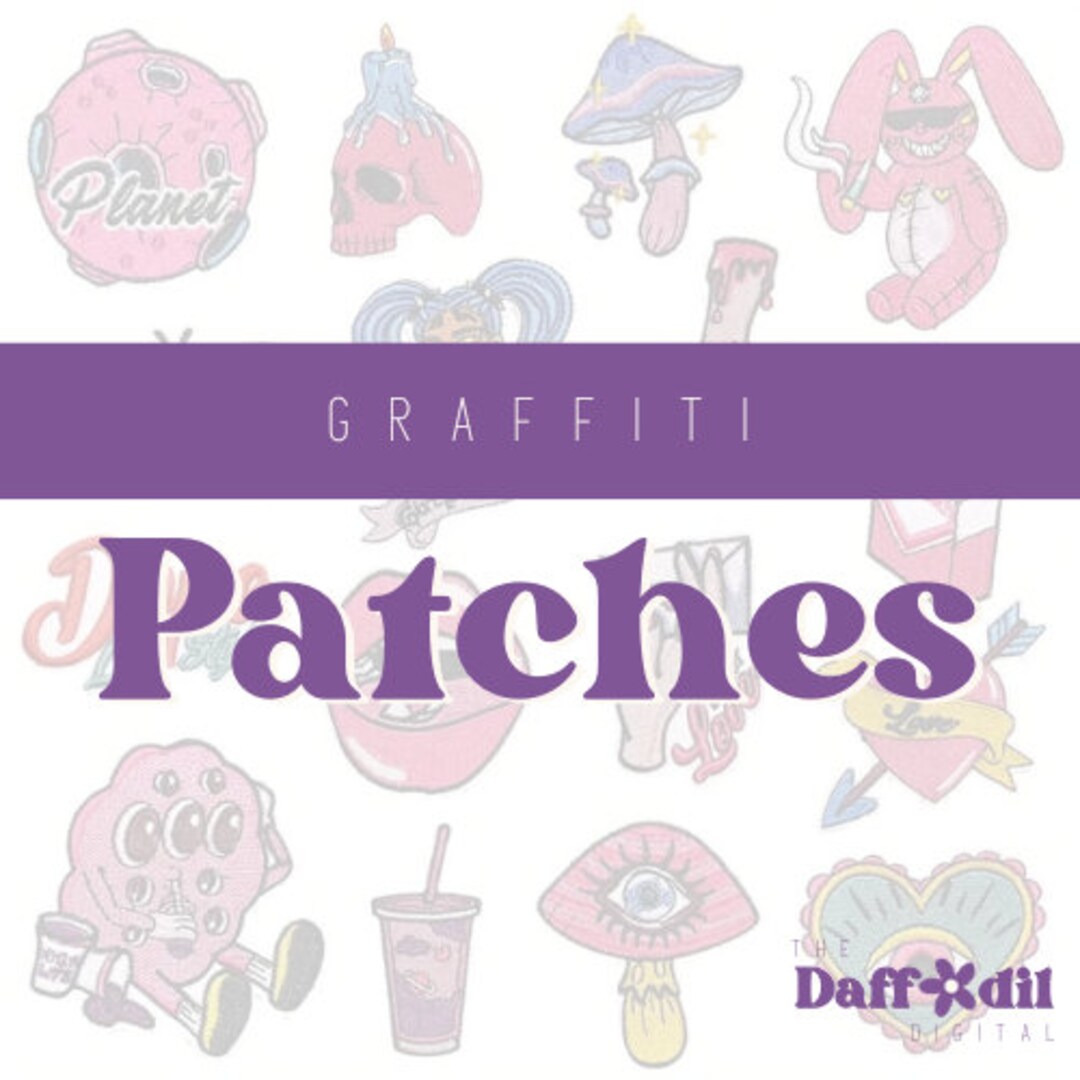 Graffiti Aesthetic Patches Iron on Sew On Etsy