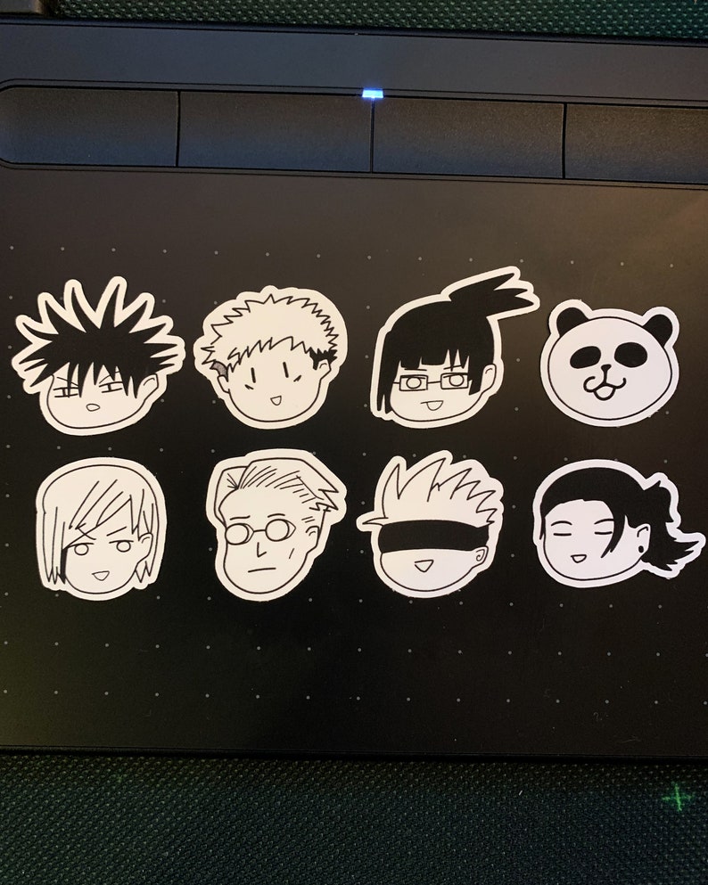 JJK Doodles Sticker Pack 8 Anime Stickers Laptop Etsy