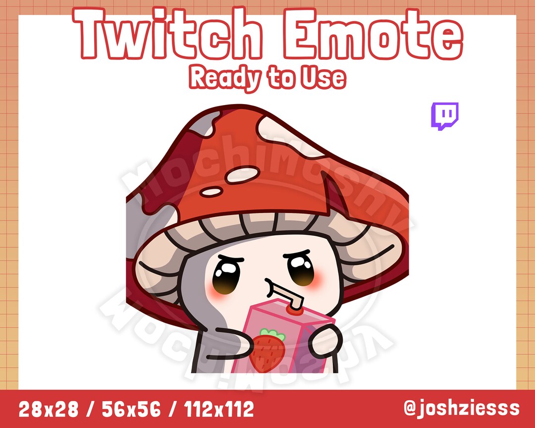 Mushroom Drinkin' Juice Twitch Emote Twitch Emotes Etsy