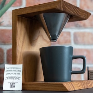 Double Coffee Pour Over Stand - Walnut/Maple