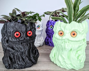 Monster Head Planter | Horror Decor | Scary Halloween | Odd Creepy Doll