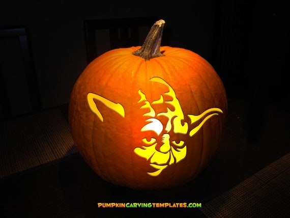 Animated 2 Pumpkin Carving Template Stencil Instant Download
