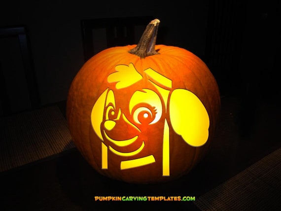 Skye Pumpkin Stencil - Mom. Wife. Busy Life.