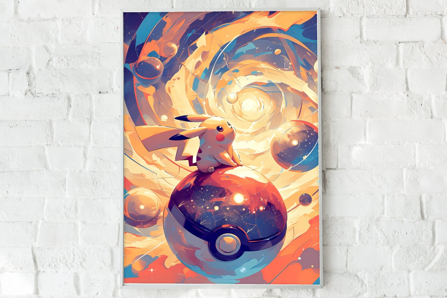 Printable Pikachu Poster, Pikachu Digital Print, Pokemon Japanese Wall ...