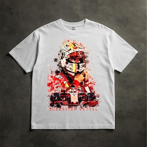 Sebastian Vettel T Shirt Oversized F1 Legend Design Unisex Racing Tee Red Bull Ferrari Era Style