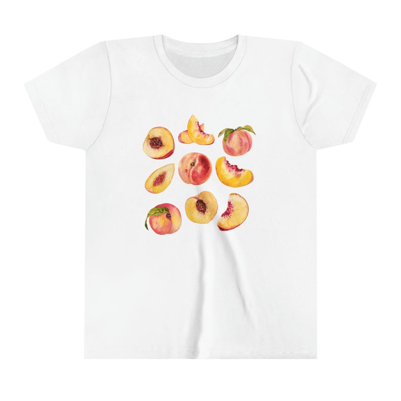 Peaches Baby Tee Graphic Crop Top image 2