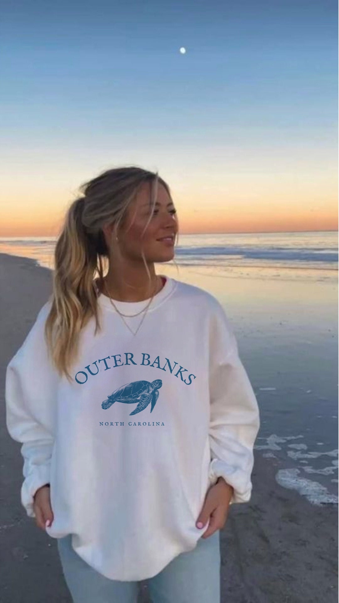 Outer Banks North Carolina Beach Unisex Sweatshirt - Etsy