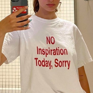 Dzisiaj nie ma inspiracji, przepraszam, koszulka unisex z grubej bawełny