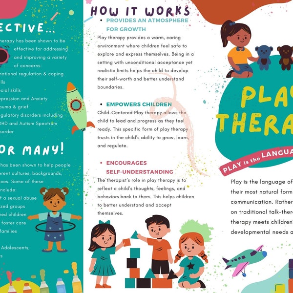 EDITABLE Play Therapy Informational Brochure