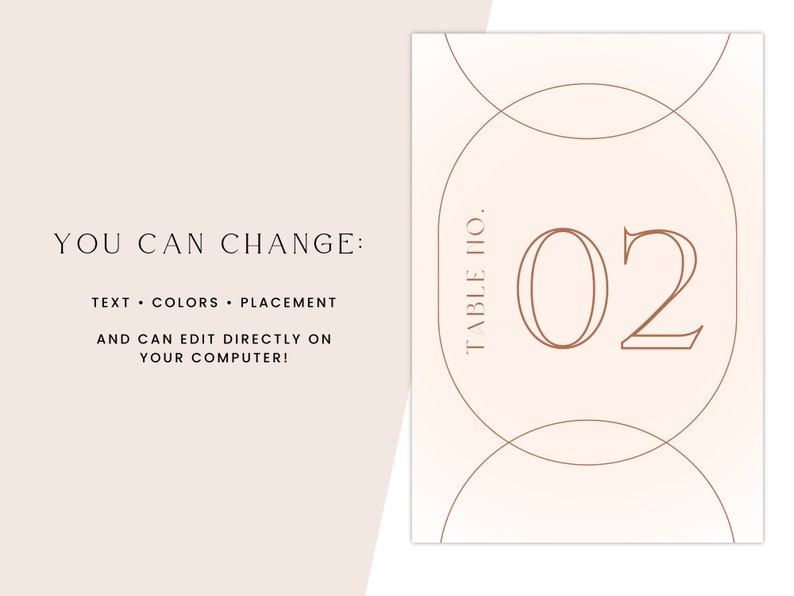 Wedding Table Numbers Seating Chart Event Sign Canva Template Etsy