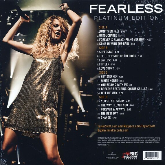 Taylor Swift - Fearless: Platinum Edition Vinyl - Etsy