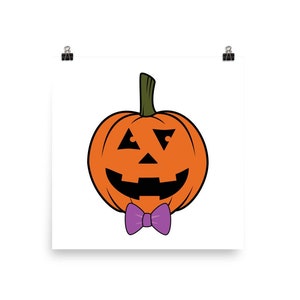 Halloween Pumpkin Happy Jack-O-Lantern Poster Wall Art Print Halloween Print for Halloween Decor