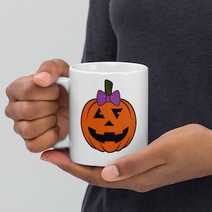 Halloween Pumpkin Coffee Mug Happy Jack Her White glossy Halloween mug
