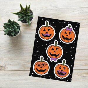 Halloween Stickerbogen Kürbis Aufkleber