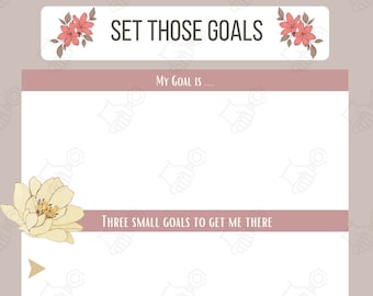 Printable Goal Planner - Floral