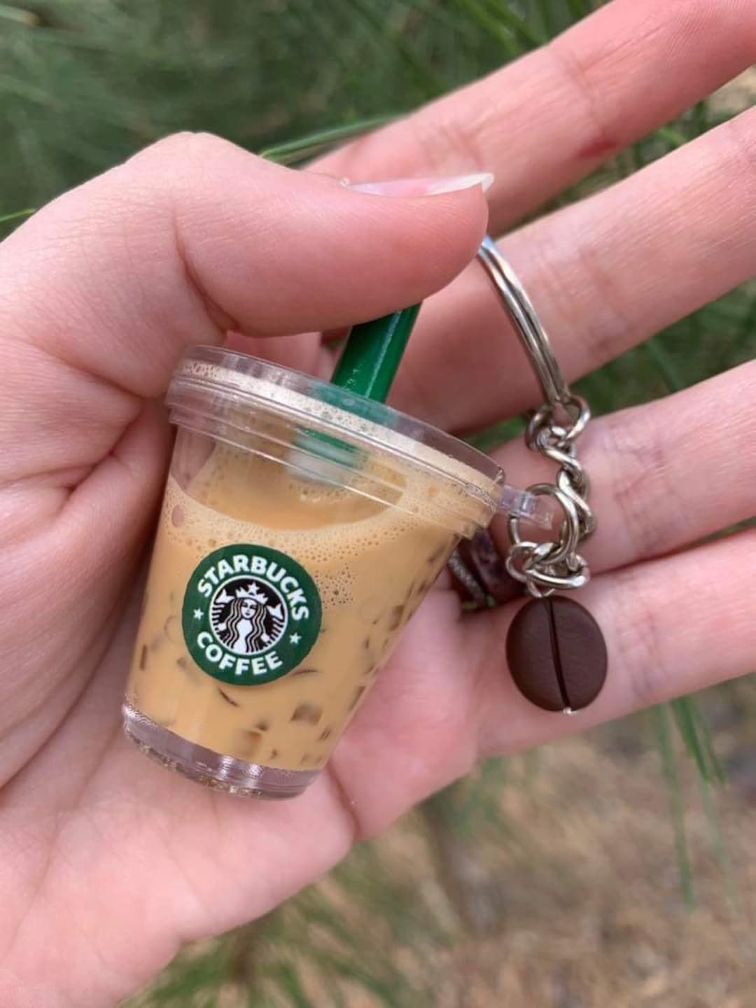 Starbucks Caramel Iced Coffee Keychain Etsy